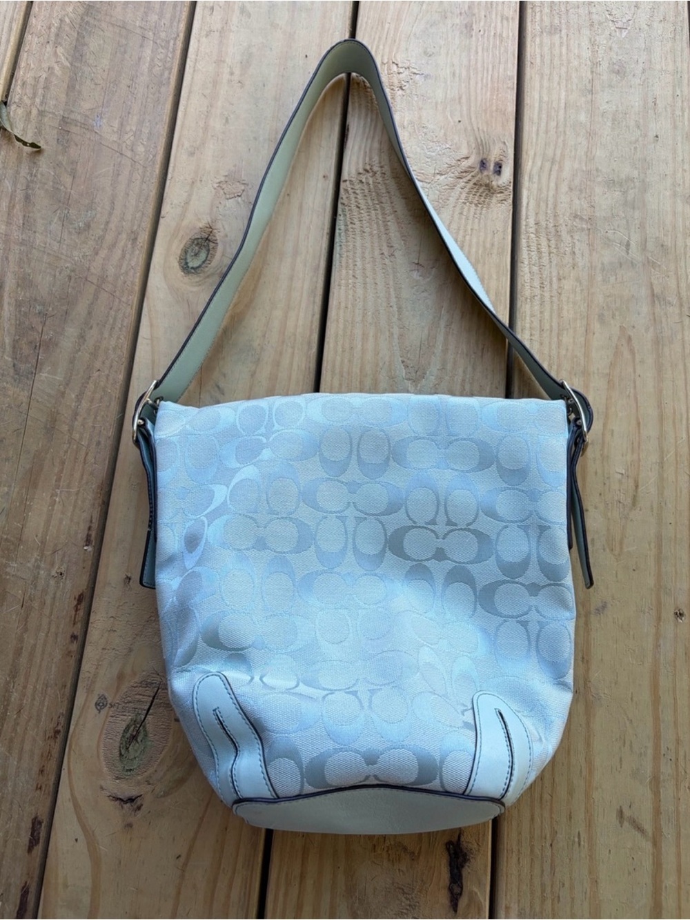 Coach vintage Y2K Light Blue Shoulder Bag - Picture 3 of 15